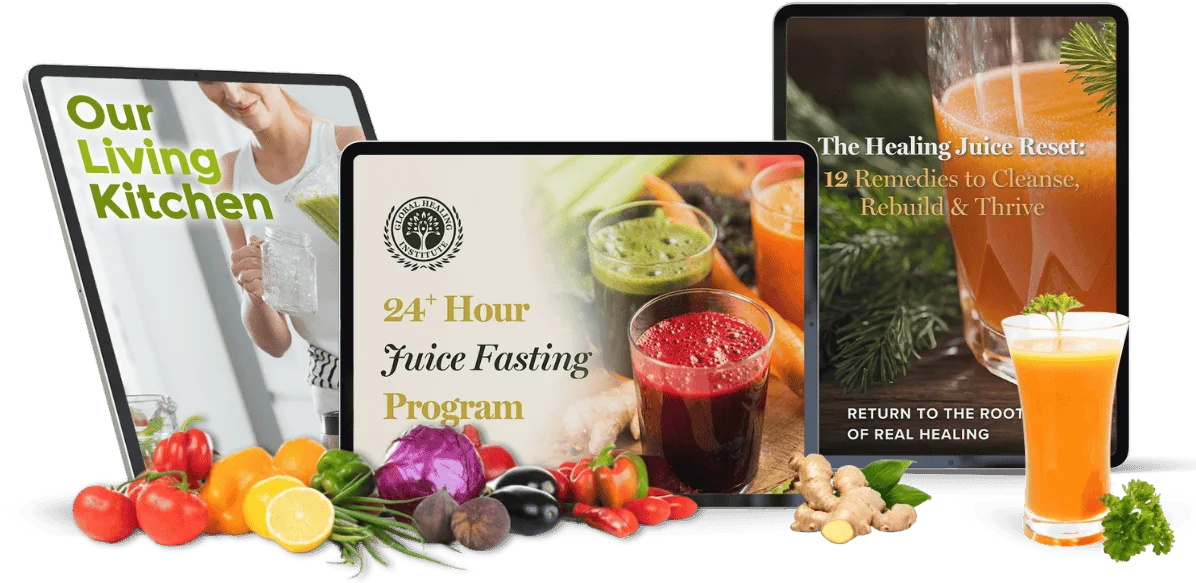 The three bonus guides: Our Living Kitchen, the 24-Hour Juice Fasting Program and The Healing Juice Reset