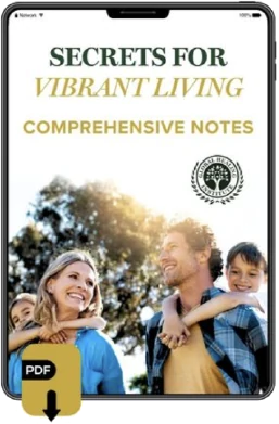 Secrets for Vibrant Living Comprehensive Notes, a PDF download